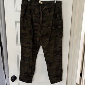 Sanctuary Olive Camo Cargo Jumpsuit Pants